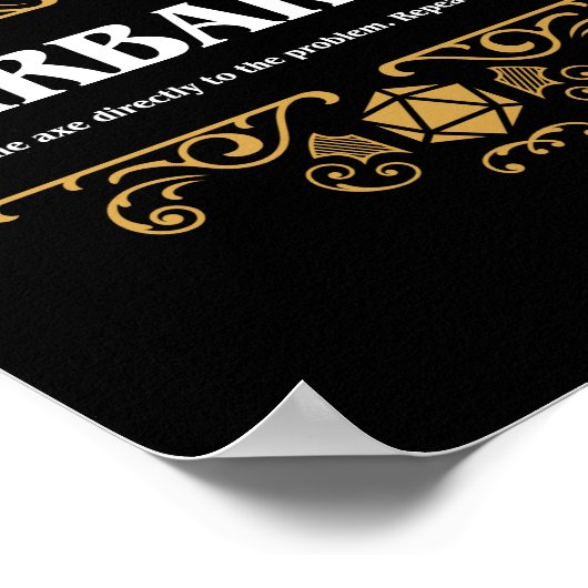 Poster Bard Classe Tablett Jeu RPG (Coin)