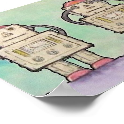 Poster BargasOeuvres d'art Robots Imprimer (Coin)