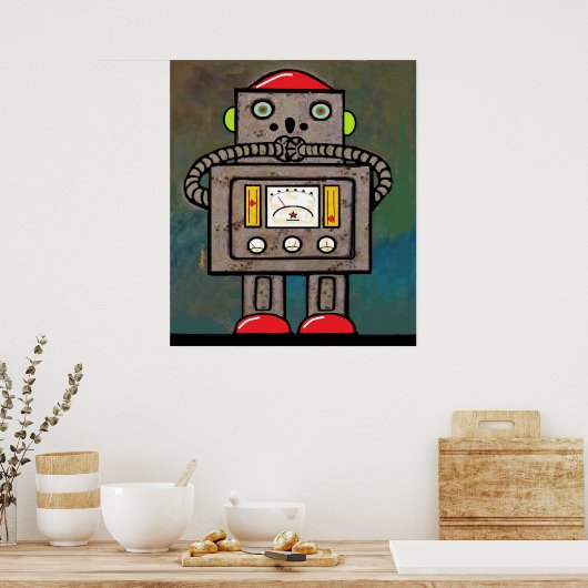 Poster BargasOeuvres d'art surprises Robot Print (Cuisine)