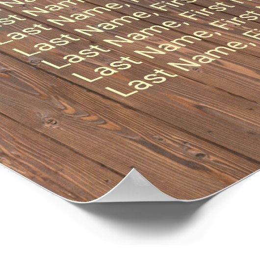 Poster Baril de vigne Mariage Siège Graphique 16 tableaux (Coin)