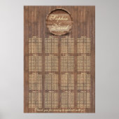 Poster Baril de vigne Mariage Siège Graphique 16 tableaux (Devant)