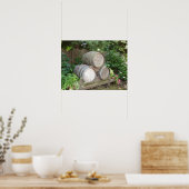 Poster Barils de vin en Californie du Nord (Cuisine)