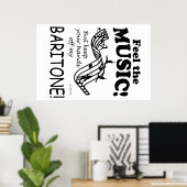 Poster Baritone Sent La Musique (Bureau à domicile)