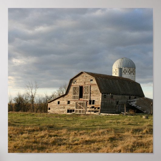 Poster Barn and Silo Canvas Print (Devant)