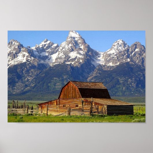 Poster Barn Grand Tetons (Devant)