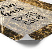 Poster Barn Hair Don't Care Funny Quote (Coin)