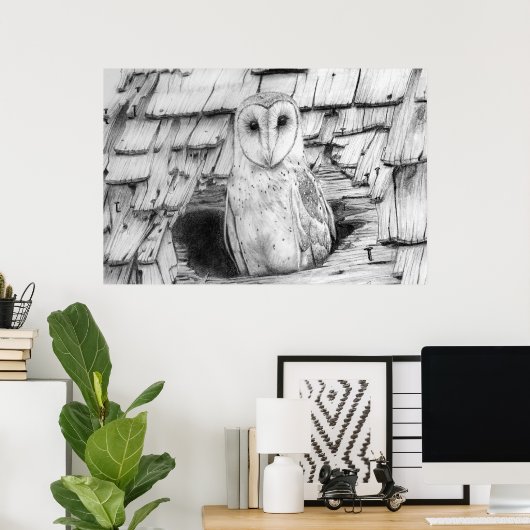 Poster Barn Owl (Bureau à domicile)