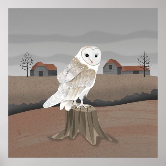 Poster Barn Owl (Devant)