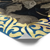 Poster Barn Owl in the Night Forest William Morris Style (Coin)