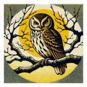 Poster Barn Owl Nature Lovers Owls Tree Jour des terres (Devant)