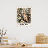 Poster Barn Owl Nom scientifique Faune (Cuisine)