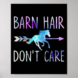 Poster Barne Cheveux Pas De Soins Amour Cheval Équitation