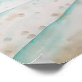 Poster Barnes rouges en neige - Aquarelle Paysage Art Imp (Coin)