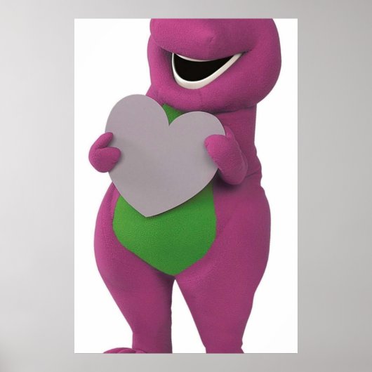 Poster Barney avec coeur (Devant)