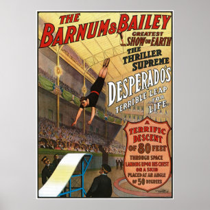 Poster Barnum and Bailey Desperado's Leap for Life