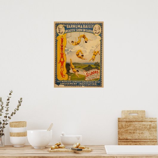 Poster Barnum & Bailey Circus - Circa 1900 (Cuisine)