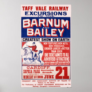 Poster Barnum & Bailey Circus - Circa 1900