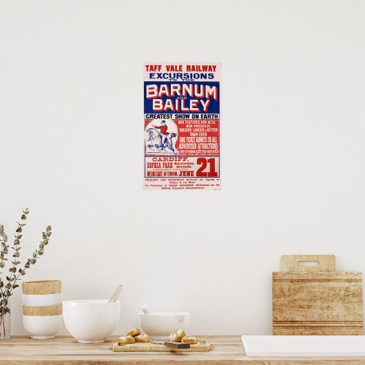 Poster Barnum & Bailey Circus - Circa 1900 (Cuisine)