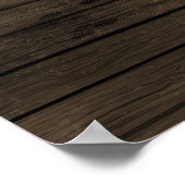 Poster Barnwood Rustique prune plan de sièges mariage de  (Coin)