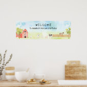 Poster Barnyard Anniversaire signe de bienvenue (Cuisine)