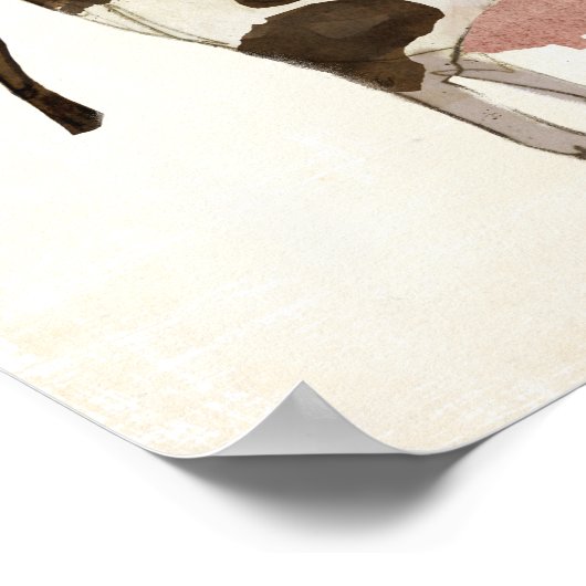 Poster Barnyard Buds - Vache, cochon, mouton et hen (Coin)