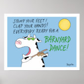 Poster Barnyard Dance Fiddle Cow par Sandra Boynton (Devant)