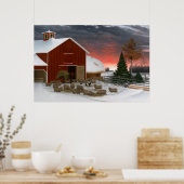 Poster Barnyard en hiver (Cuisine)
