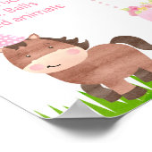 Poster Barnyard Farm Animaux Anniversaire Milestone Sign  (Coin)