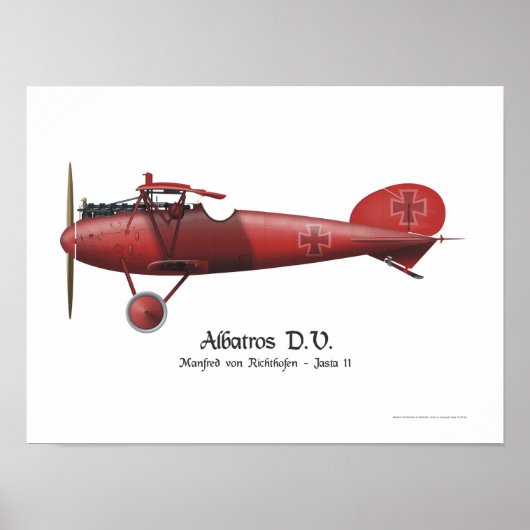 Poster Baron rouge Manfred von Richthofen Allemand Flying (Devant)