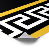 Poster Baroque d'or : frontière noire grecque (Coin)