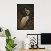 Poster Baroque Fantasy Dragon Print, Gothic Romantic (Bureau à domicile)