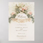 Poster Baroque Wedding Welcome Sign (Devant)