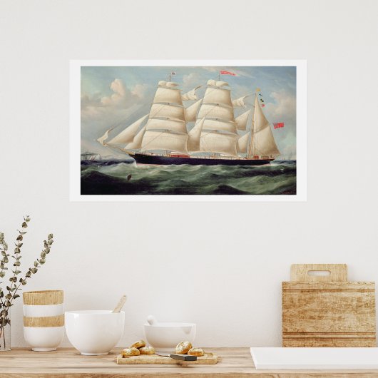 Poster Barque Clipper 'Clendovey' (huile sur toile) (Cuisine)