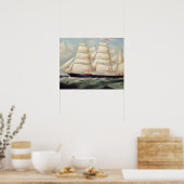 Poster Barque Clipper 'Clendovey' (huile sur toile) (Cuisine)