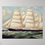 Poster Barque Clipper 'Clendovey' (huile sur toile) (Devant)