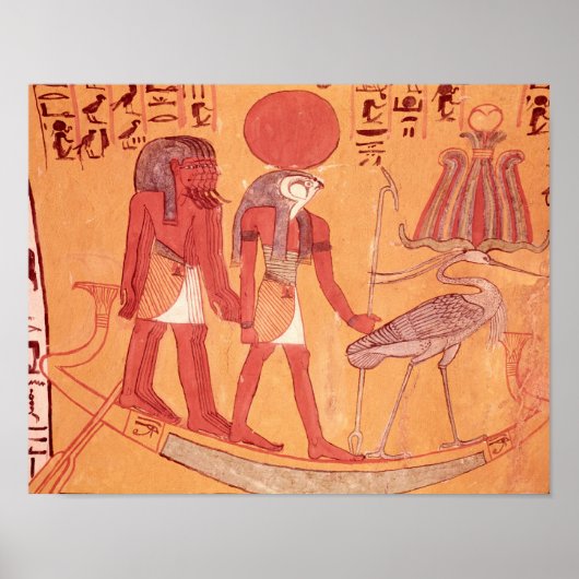 Poster Barque solaire avec Re-Horakhty (Devant)