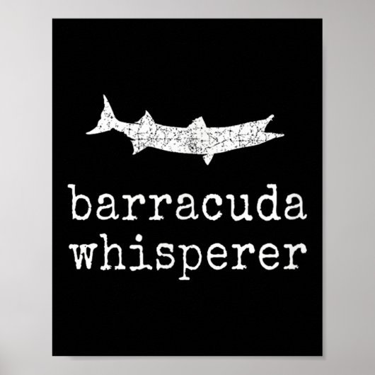 Poster Barracuda Whisperer Funny Barracuda Fishing (Devant)