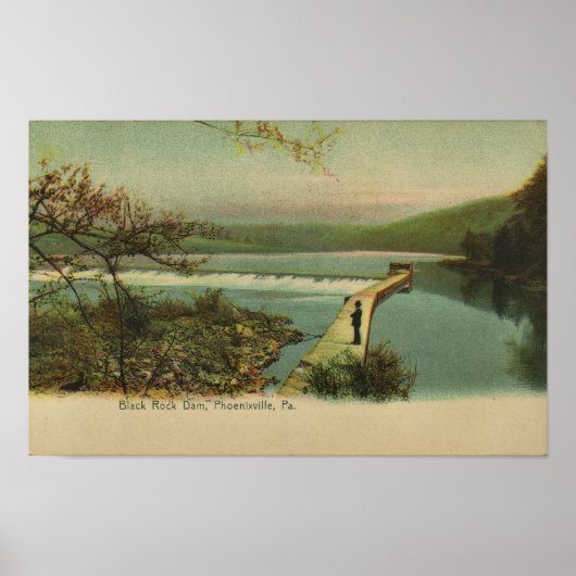 Poster Barrage de Black Rock Schuylkill River Phoenixvill (Devant)