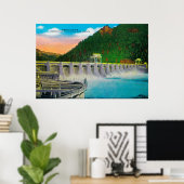 Poster Barrage de Bonneville sur la rivière Columbia (Bureau à domicile)