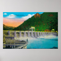Barrage de Bonneville sur la rivière Columbia