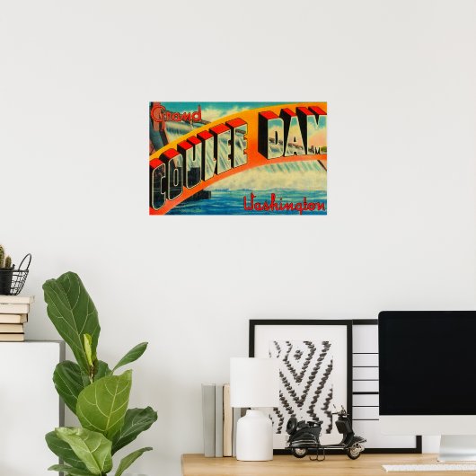 Poster Barrage de Grand Coulee, Washington (Bureau à domicile)