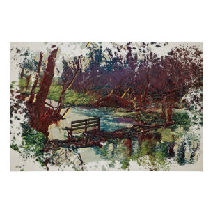 Poster Barrage de Willow Hall, Art impressionniste de Sow