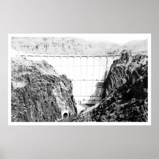 Poster Barrage d'Owyhee près de Nyssa, Vintage de l'Orego (Devant)