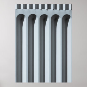Poster Barrage en béton blanc