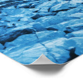 Poster Barrage Marbre blanc En Bleu Abstrait Imaginaire A (Coin)