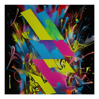 Poster Barras y Explosión de Color