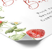 Poster Barre à bulles de fraises à l'aquarelle tendance (Coin)