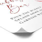 Poster Barre à bulles de fraises à l'aquarelle tendance (Coin)