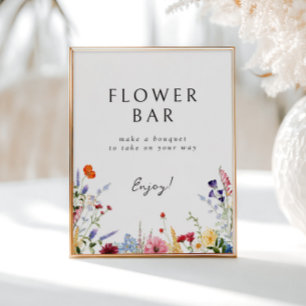 Poster Barre à fleurs colorées Fleur sauvage téléchargeab