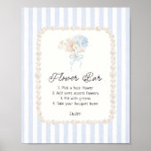 Poster Barre à fleurs pour une douche de mariée côtière d (Devant)